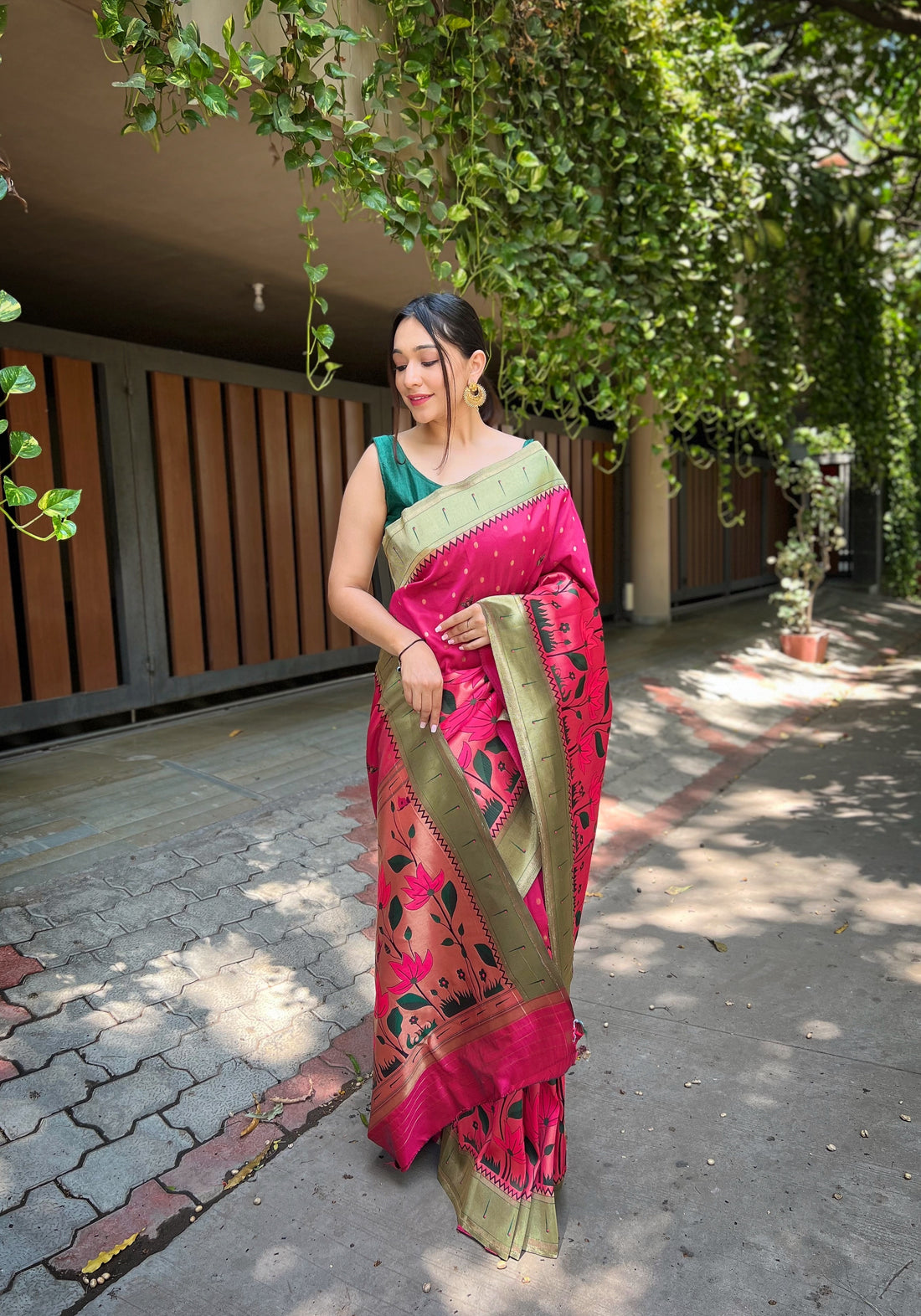 Pink Banarasi Silk Saree