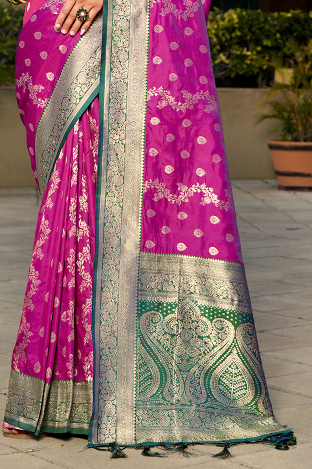 Purple Banarasi Silk Saree