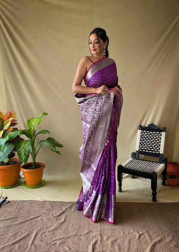 Purple Silk Saree