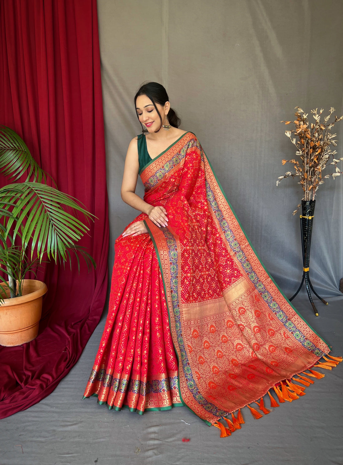 Red Patola Silk Saree