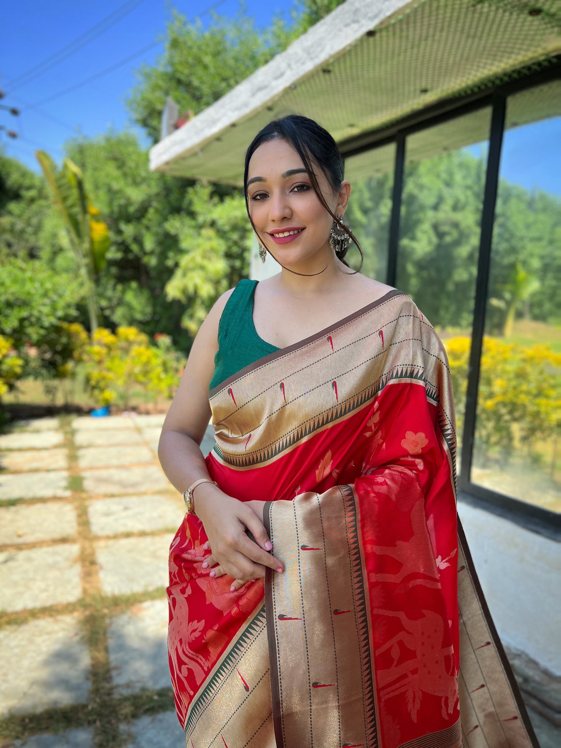 Red Soft Paithani Silk Saree