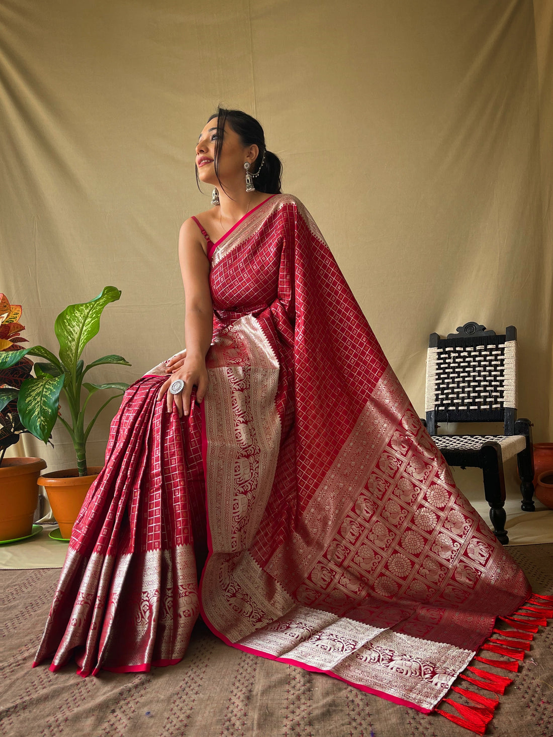 Red Silk Saree