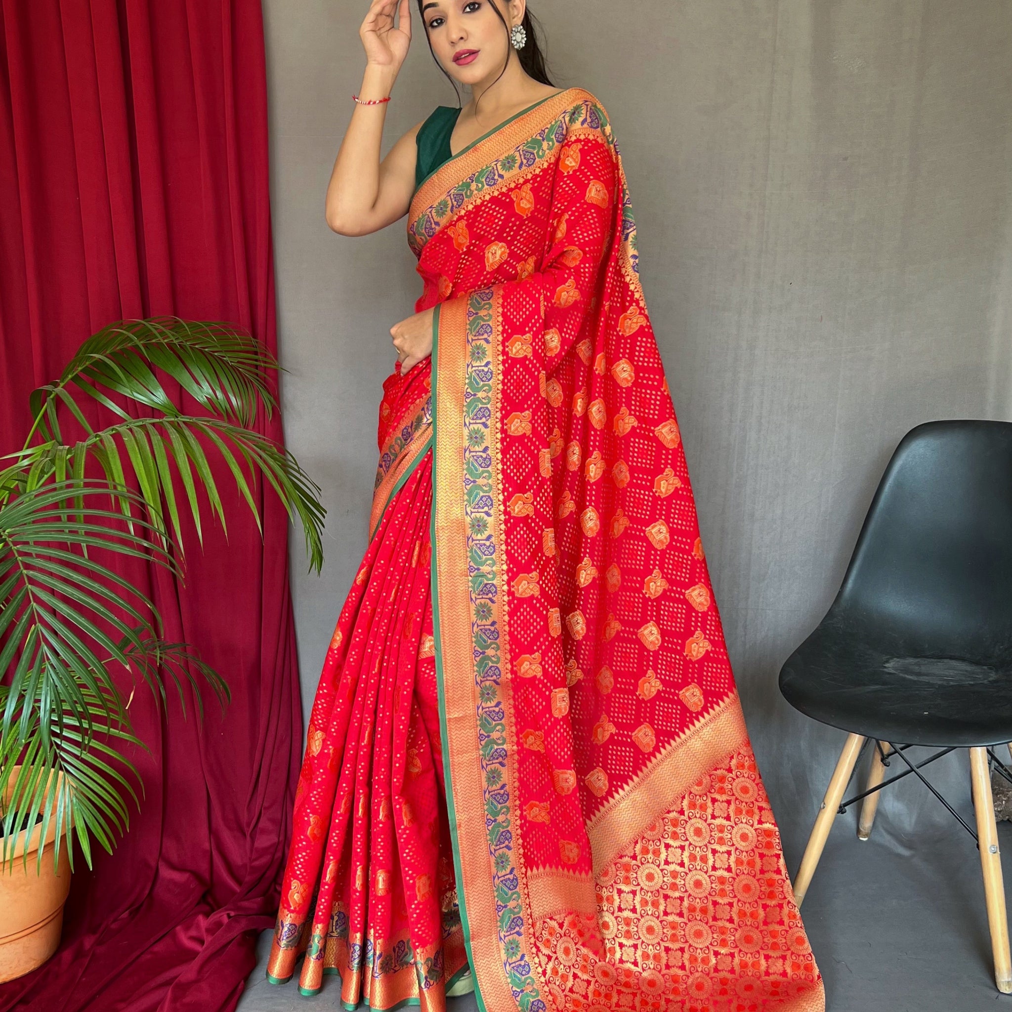 Red Patola Silk Saree