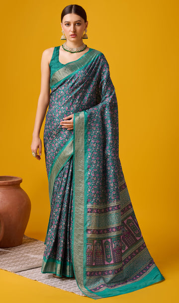 Sangam Multi Color Cotton Saree