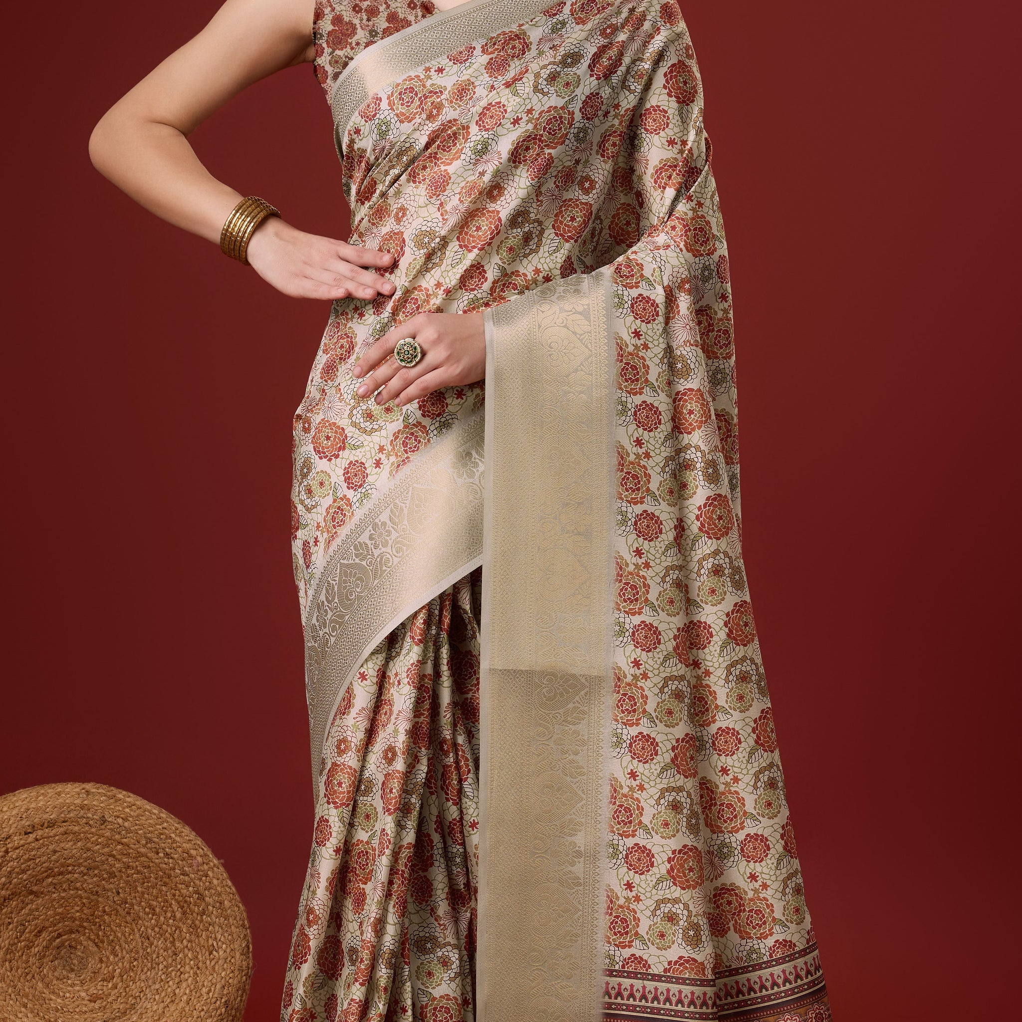 Sangam Beautiful Cotton Saree