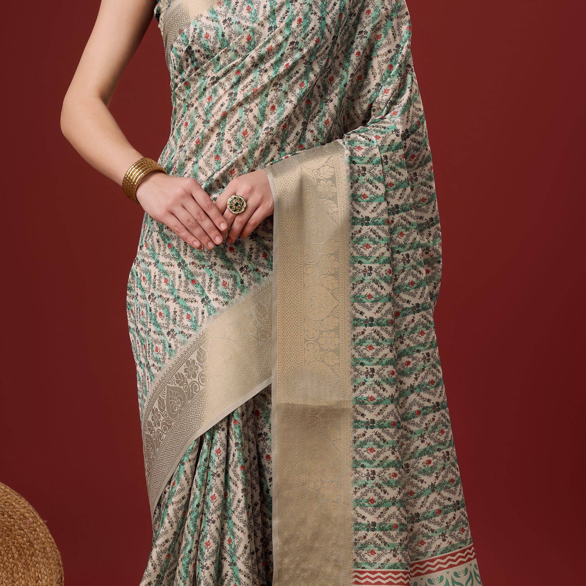 Sangam Printed Cotton Saree