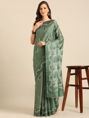 Sage Green Cotton Saree