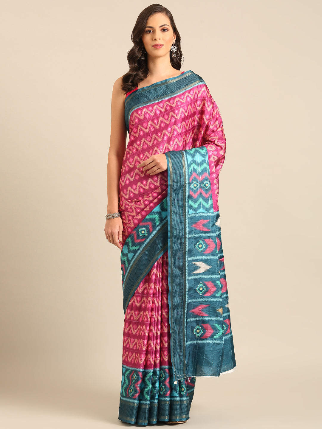 Magenta Cotton Saree