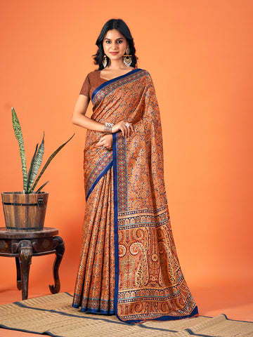 Sangam Multicolor Pashmina Saree