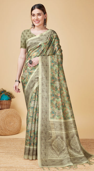 Sangam Printed Soft Silk Saree