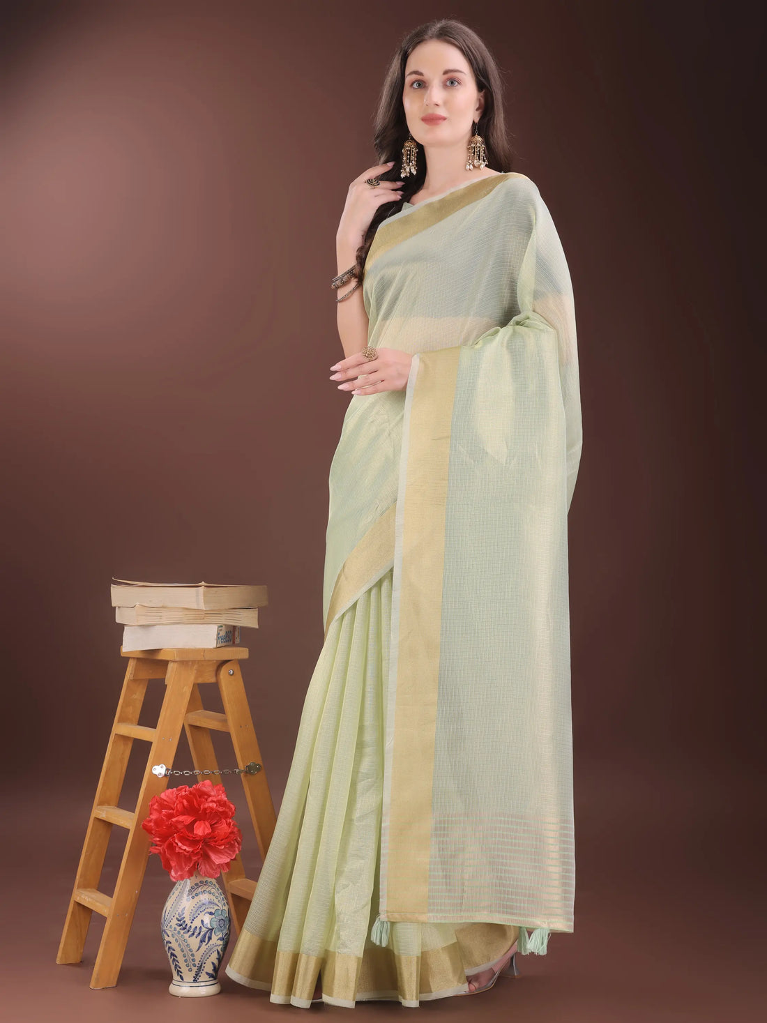 Light Green Organza Saree