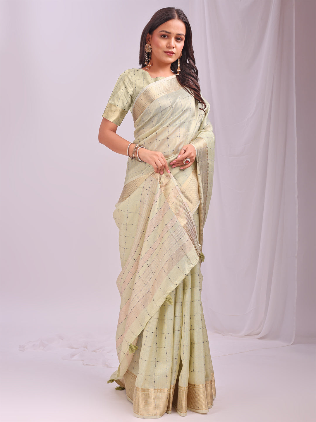 Light Green Organza Saree