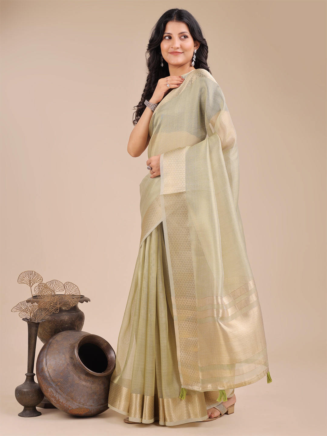 Light Green Organza Saree