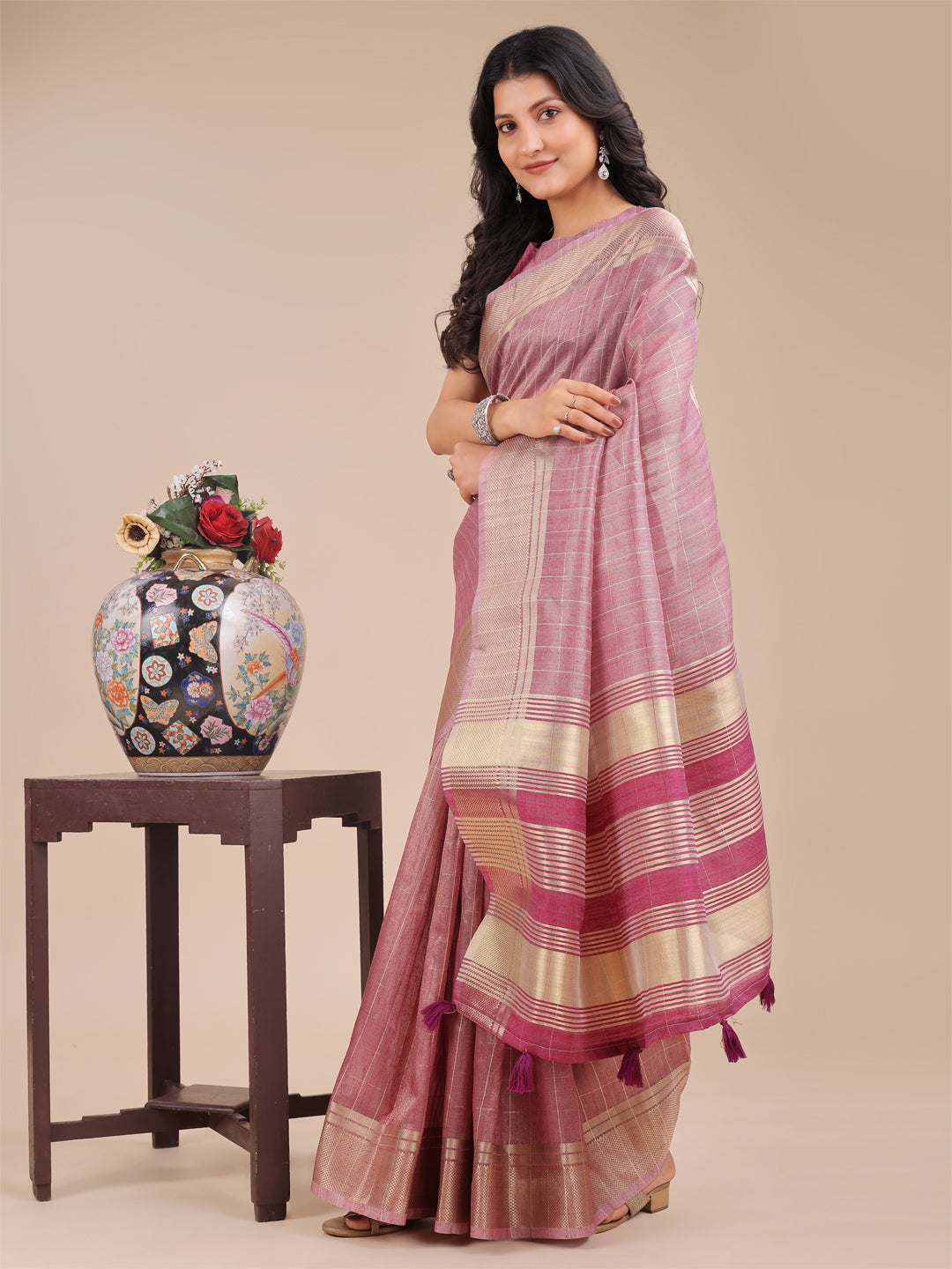 Purple Organza Saree