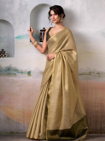 Golden Tissue Silk Saree