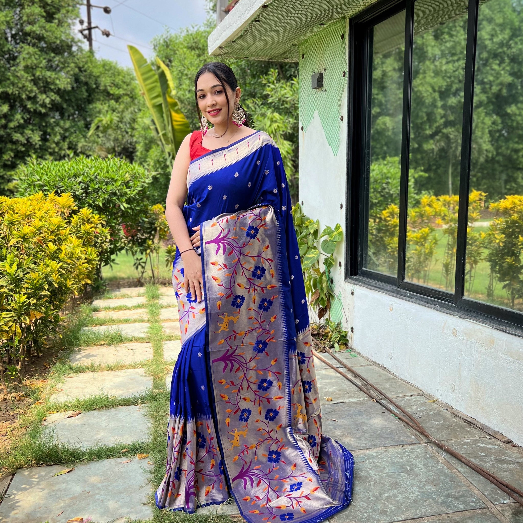 Blue Paithani Silk Saree