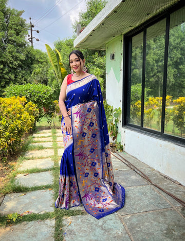 Blue Paithani Silk Saree