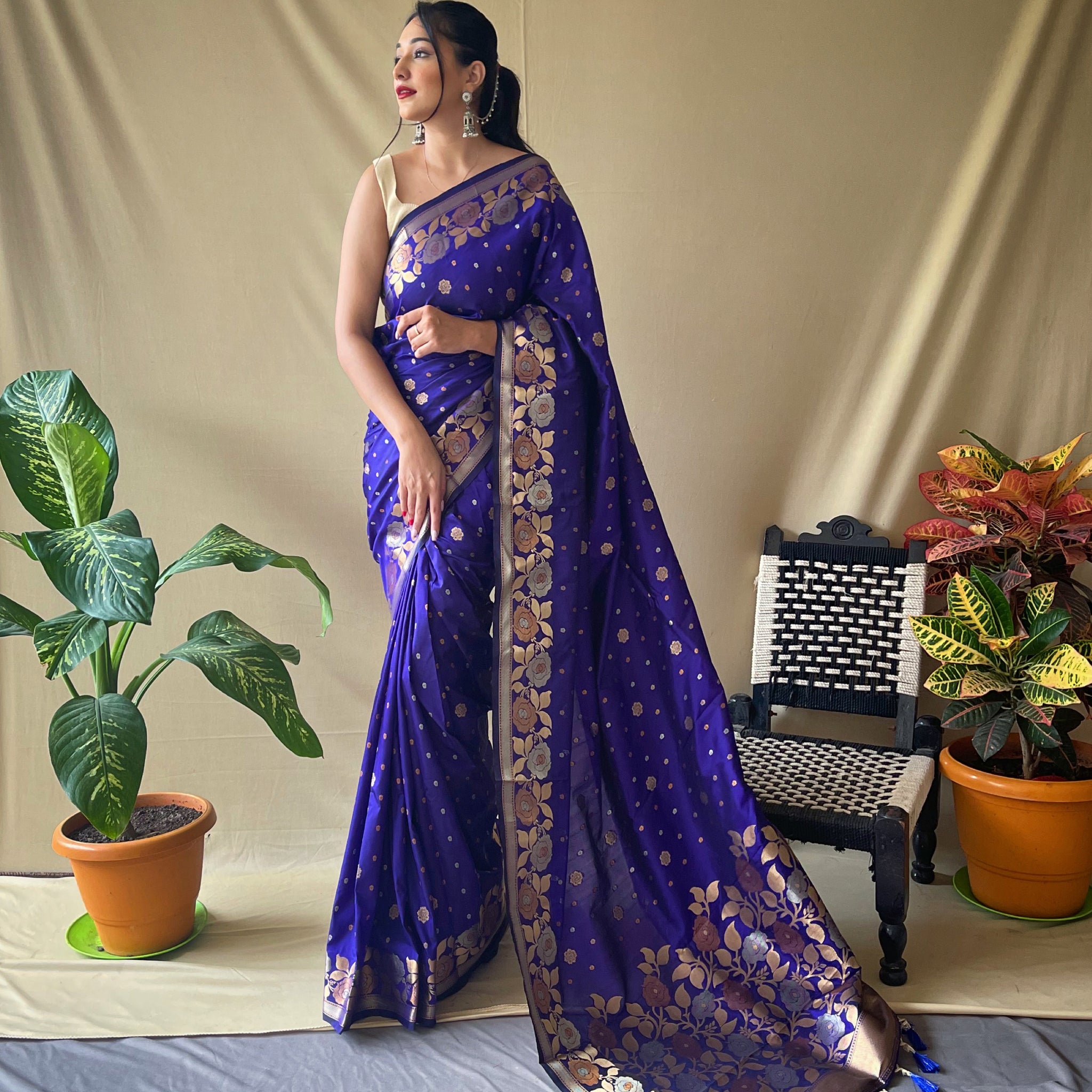 Violet Soft Silk Saree