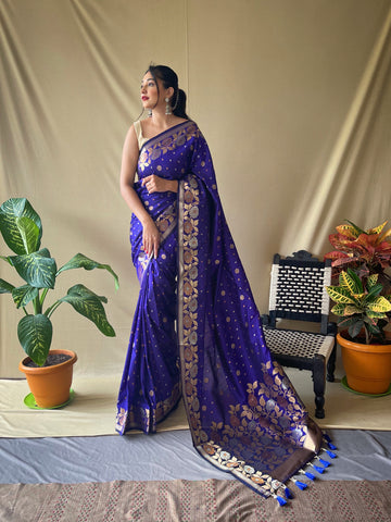 Violet Soft Silk Saree