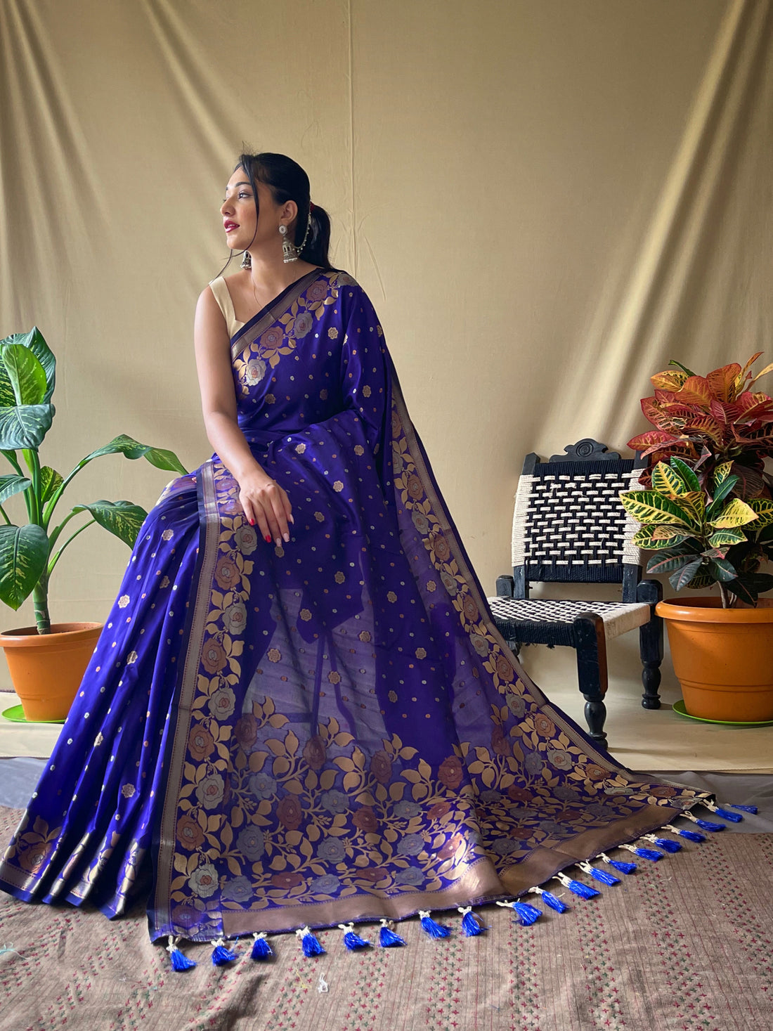 Violet Soft Silk Saree