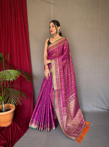 Wine Silk Saree