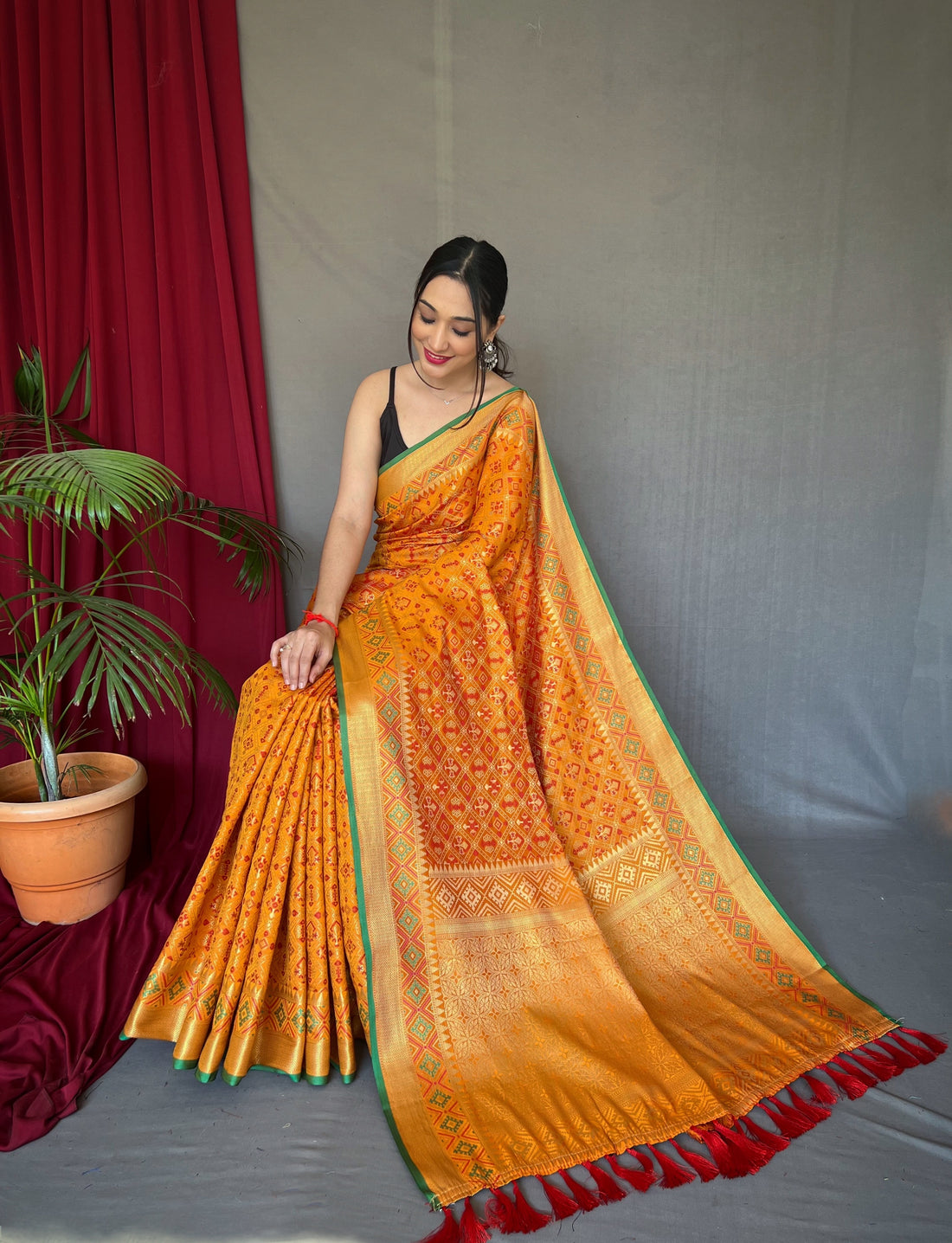 Yellow Silk Saree