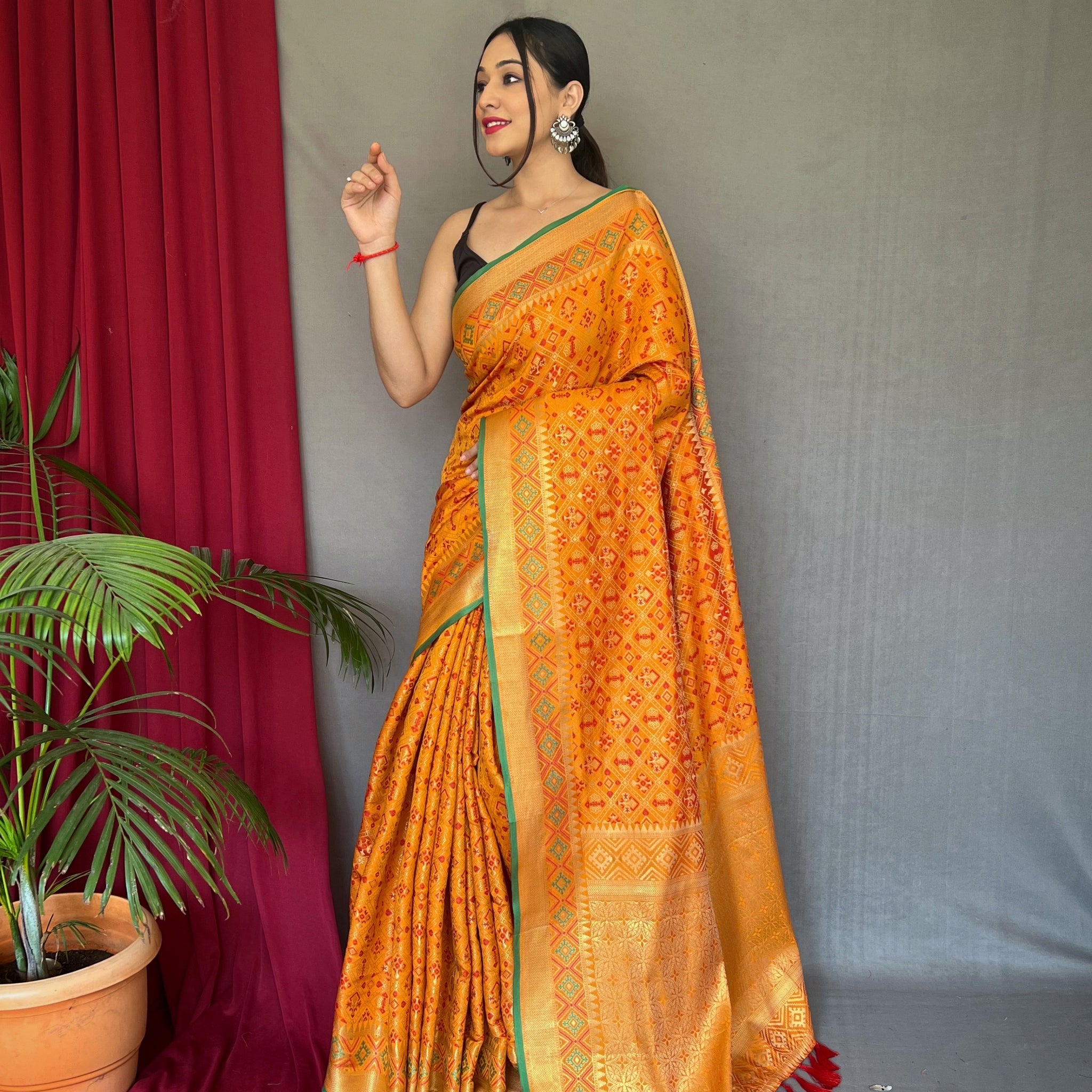 Yellow Silk Saree