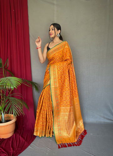 Yellow Silk Saree